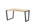 Стол угловой, U-опора, левый 1600x700/900x750, RM051-16x7-9 Вяз Швейцарский светлый/Черный