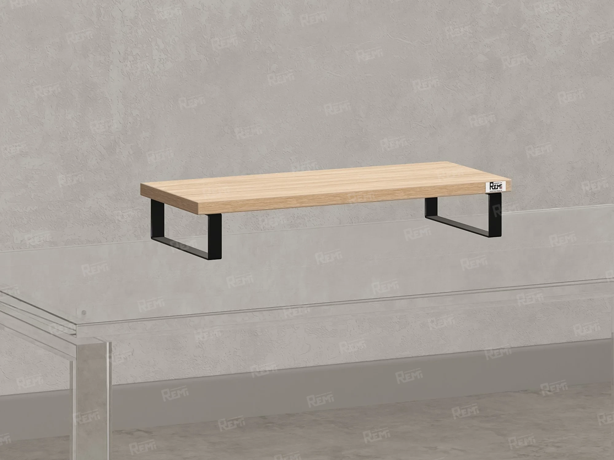 Подставка под монитор 600x250x100 RM209-60x40 Вяз Швейцарский Светлый/Черный