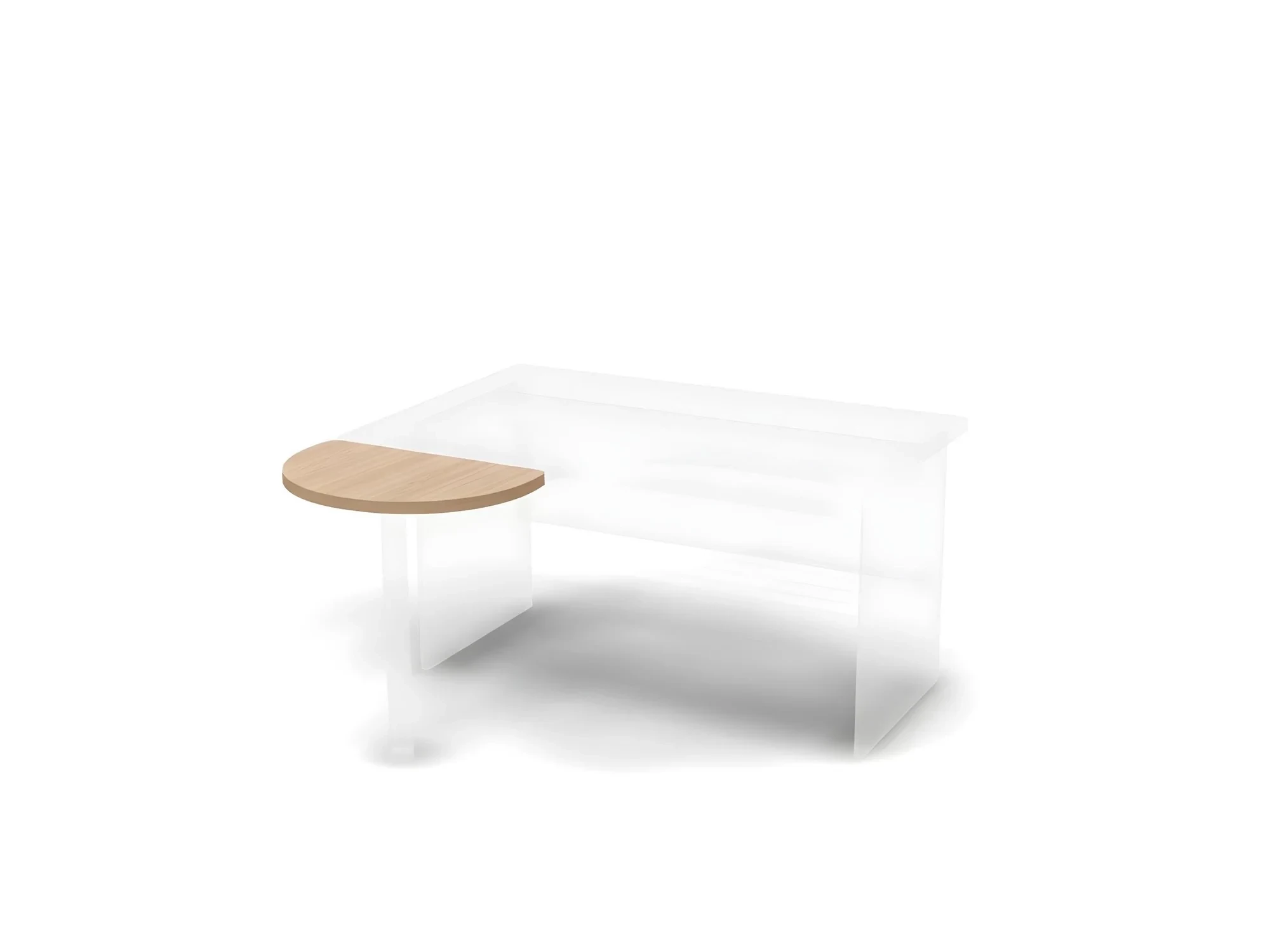 BRL RB025-65х40 Приставной элемент для 1 стола (без опоры) 650х400х28 Акация