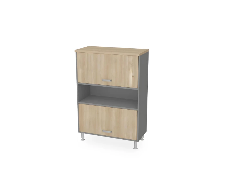BRL RB055-90х43 Шкаф с двумя лифт-дверями 900х430х1290 Акация/Серый вулканический