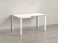 Стол угловой, П-опора, левый 1600x600/900x750, RM053-16x6-9 Белый/Белый