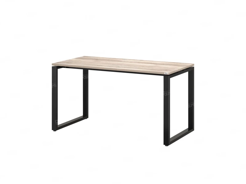 Стол прямой на O-образных опорах 800x600x750 RM002-8x6 Дуб Маувелла/Черный