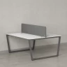 Бенч-система, 2 рабочих места, с одним тканевым экраном 1200x1200x750 RM172-1-12x12 Белый/Серый