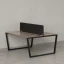 Бенч-система, 2 рабочих места, с одним тканевым экраном 1600x1200x750 RM172-1-16x12 Дуб Маувелла/Черный