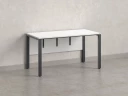Стол прямой на П-образных опорах, экран ЛДСП 1400x700x750 RM005-14x7 Белый/Серый
