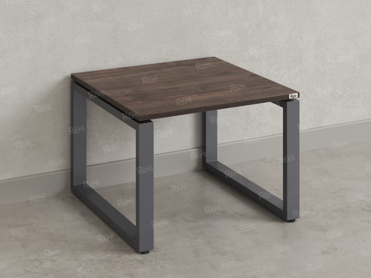 Журнальный стол с полкой 1000x800x550 RM182-10x8 Дуб Апрельский шоколад/Серый