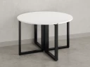 Круглый стол на О-образных опорах 1500x1500x750 RM187-15x15 Белый/Черный
