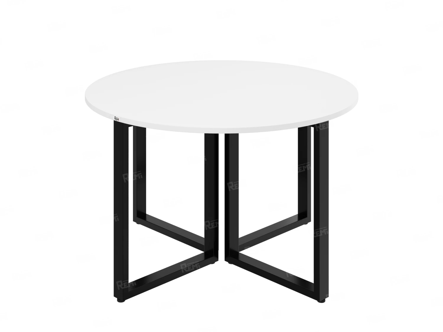 Круглый стол на О-образных опорах 1500x1500x750 RM187-15x15 Белый/Черный