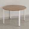 Круглый стол на П-образных опорах 1300x1300x750 RM186-13x13 Дуб Юстус/Белый