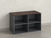 Стеллаж низкий, 4 ячейки 1200х600х750 RM146-12x6 Дуб Апрельский шоколад/Серый