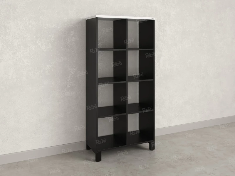 Стеллаж, 8 ячеек 750х370х1620 RM139-75x37 Белый/Черный