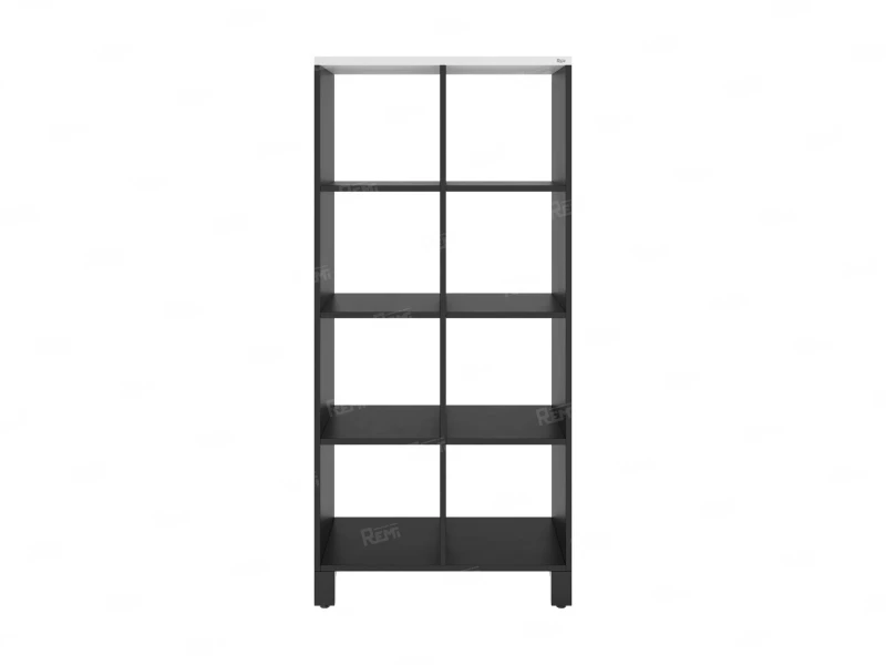Стеллаж, 8 ячеек 750х370х1620 RM139-75x37 Белый/Черный