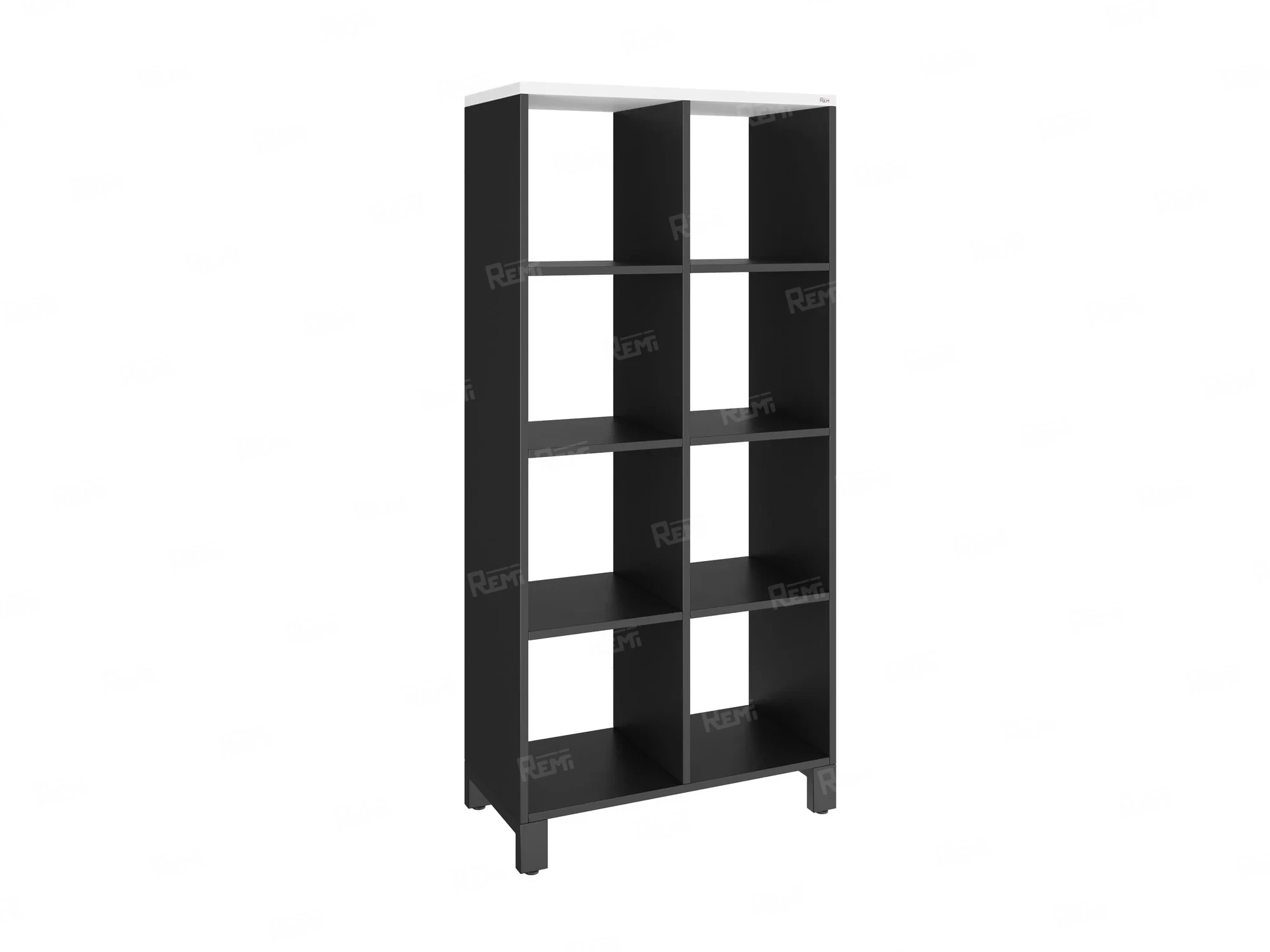 Стеллаж, 8 ячеек 750х370х1620 RM139-75x37 Белый/Черный