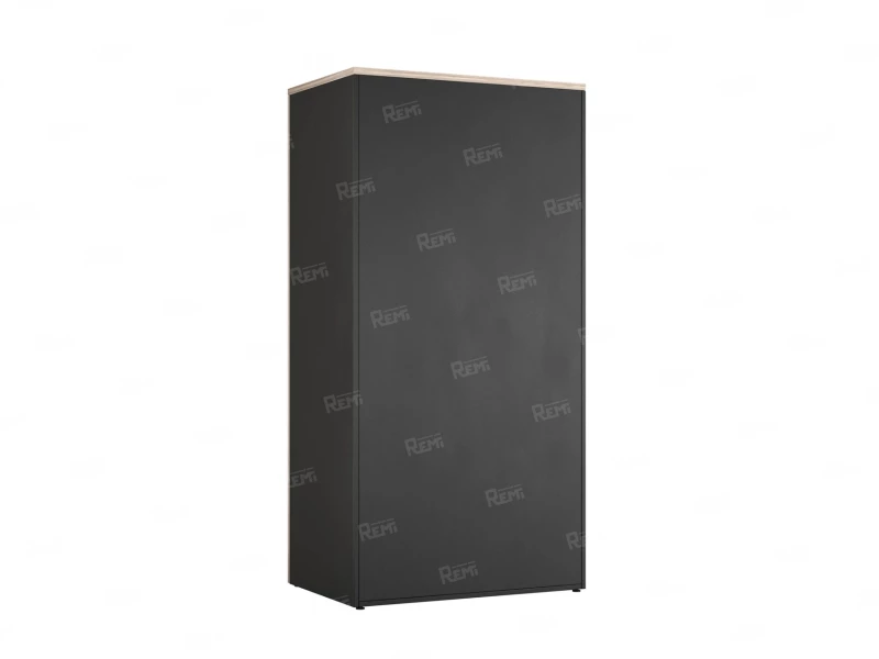 Гардероб, на регулируемых опорах, штанга, 1 полка 900x600x1800 RM159-90x60 Дуб Маувелла/Черный