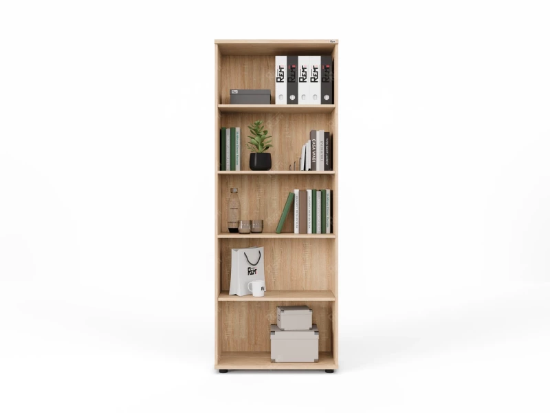 Широкий стеллаж RLG027 700х350х1830 Дуб Сонома, Серия ЛАЙТ | LIGHT