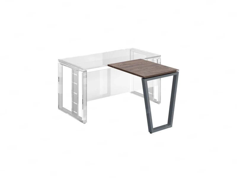 Брифинг прямой, с парящей столешнецей, на U-образном каркасе 1500x700x750 RM074-15x7 Дуб Апрельский шоколад/Серый