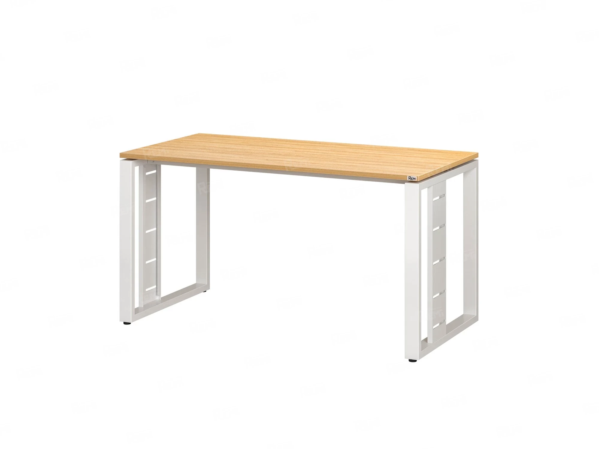 Стол прямой на О-образных опорах 2000x900x750 RM040-20x9 Вяз Швейцарский светлый/Белый