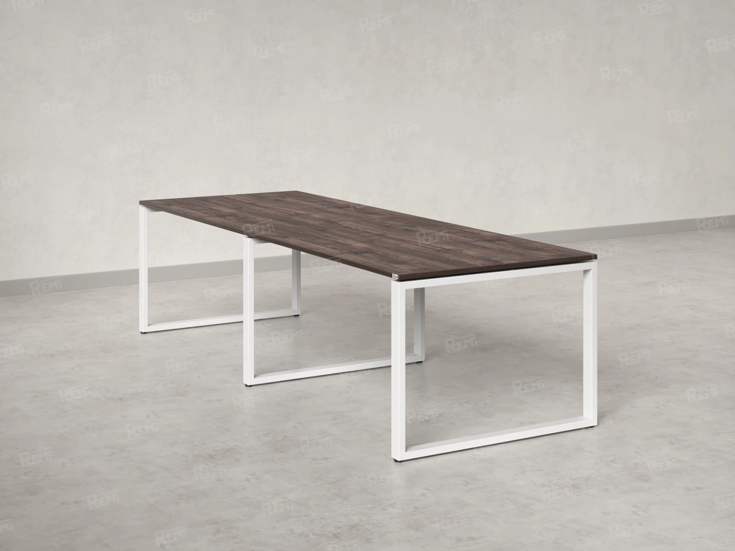 Cтол для переговоров, на О-обазном каркасе 2400x1600x750 RM081-240x160 Дуб Апрельский шоколад/Белый