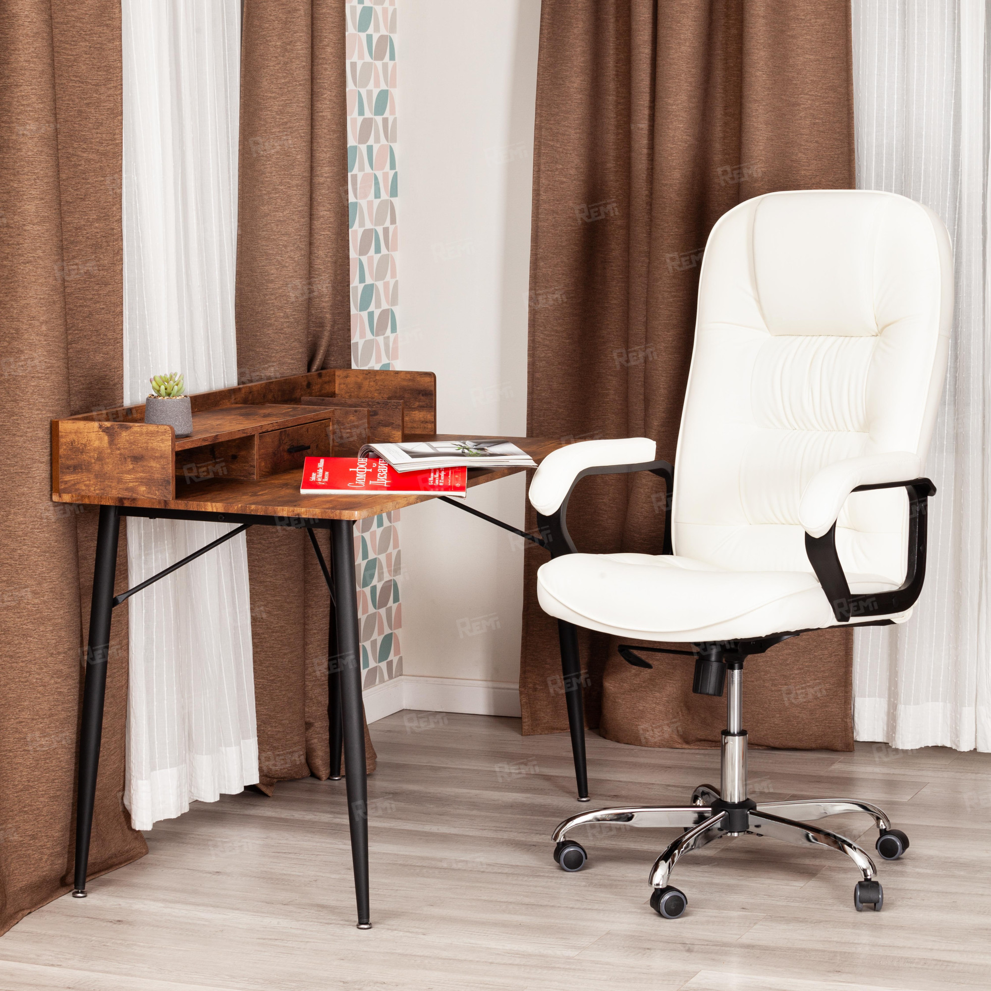 Кресло СН9944 (22) хром Белый/Белый, Экокожа (арт. 21159)