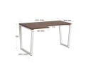 Стол угловой, U-опора, левый 1600x700/900x750, RM051-16x7-9 Дуб Апрельский шоколад/Белый