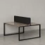 Бенч-система, 2 рабочих места, с одним тканевым экраном 1600x1200x750 RM169-1-16x12 Дуб Маувелла/Черный