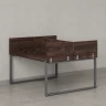 Бенч-система, 2 рабочих места, 5 ЛДСП экранов 1600x1600x750 RM169-4-16x16 Дуб Апрельский шоколад/Серый