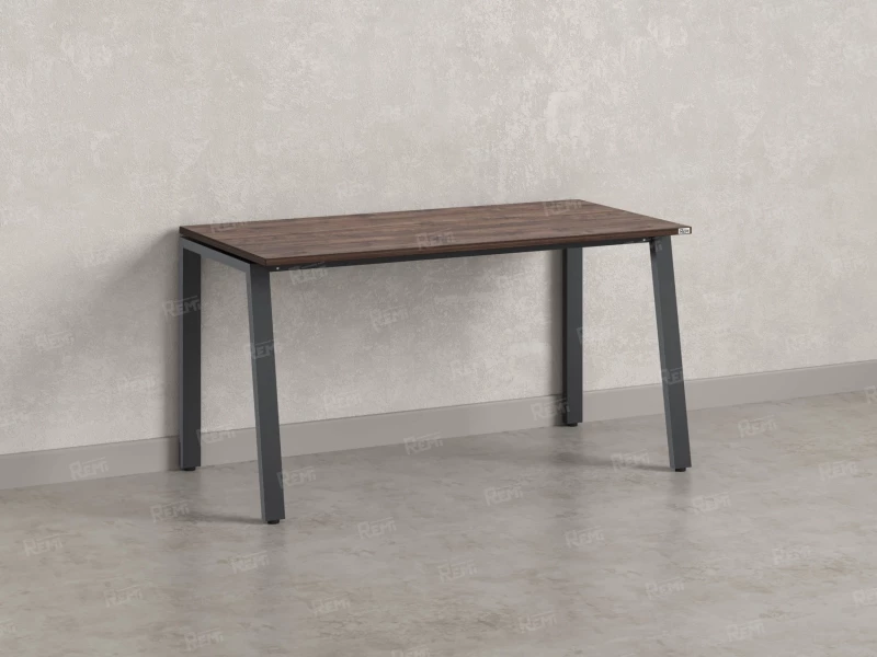 Стол прямой на Л-образных опорах 1200x600x750 RM004-12x6 Дуб Апрельский шоколад/Серый