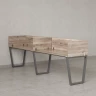 Бенч-система в 1 ряд, 2 рабочих места 5 ЛДСП экранов 2700x800x750 RM174-2-27x8 Дуб Маувелла/Серый