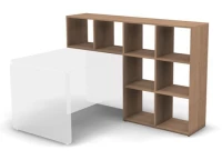 Стеллаж угловой RAC035 для столов, 8 секций 162,8x35,2x112 Акация Шеффилд, Серия Аккорд | Accord