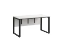 Стол прямой, О-опоры, экран ЛДСП,парящая стол-ца 1200x800x750 RM008-12x8 Белый/Черный