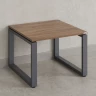 Журнальный стол с полкой 700x700x550 RM182-7x7 Дуб Юстус/Серый