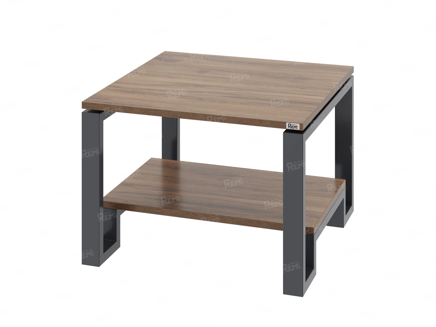 Журнальный стол с полкой 900x800x550 RM181-9x8 Дуб Юстус/Серый