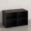 Стеллаж низкий, 4 ячейки 1200х600х750 RM146-12x6 Дуб Апрельский шоколад/Черный