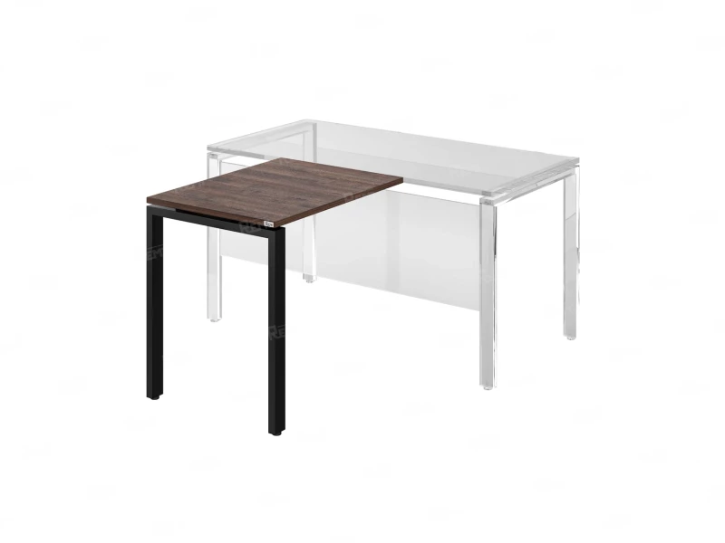 Брифинг прямой, с парящей столешнецей, на П-образном каркасе 1200x600x750 RM070-12x6 Дуб Апрельский шоколад/Черный