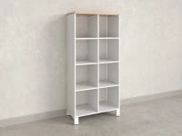 Стеллаж, 8 ячеек 750х370х1620 RM139-75x37 Вяз Швейцарский светлый/Белый