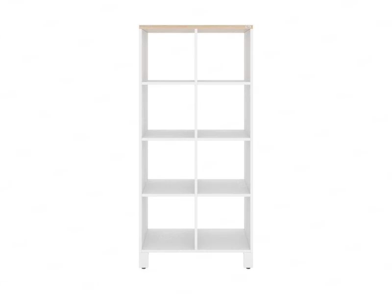 Стеллаж, 8 ячеек 750х370х1620 RM139-75x37 Вяз Швейцарский светлый/Белый