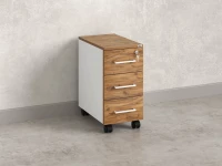 Тумба мобильная,3 ящика 300x500x600 RM123-30x50 Дуб Юстус/Белый