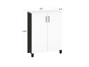 Шкаф распашной, 3 уровня 900x420x1200 RM149-90x42 Белый/Черный