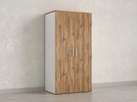 Гардероб, на регулируемых опорах, штанга, 1 полка 900x600x1800 RM159-90x60 Дуб Юстус/Белый