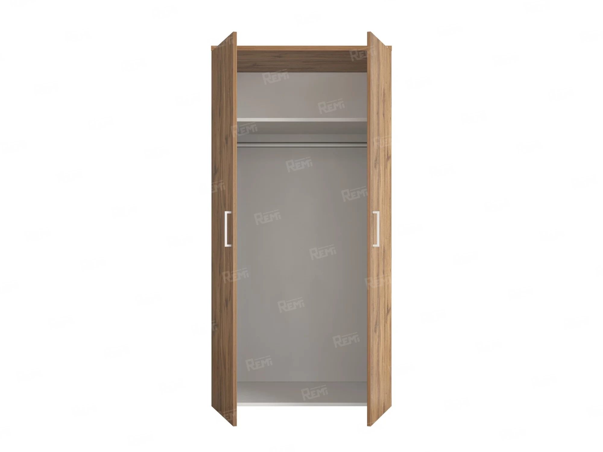 Гардероб, на регулируемых опорах, штанга, 1 полка 900x600x1800 RM159-90x60 Дуб Юстус/Белый