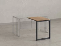 Брифинг прямой, с парящей столешнецей, на О-образном каркасе 1200x600x750 RM072-12x6 Юстус/Серый