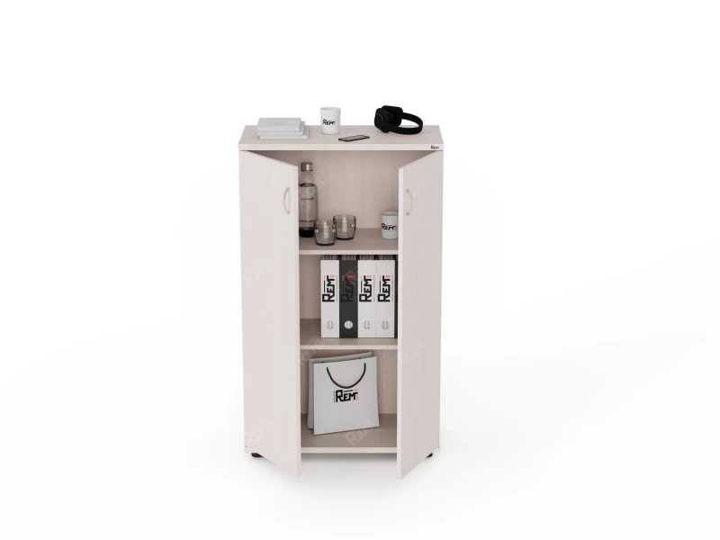 Шкаф закрытый RLG035 3 полки 700х350х1130 Дуб Молочный, Серия ЛАЙТ | LIGHT