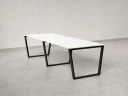 Cтол для переговоров, на V-обазном каркасе 2200x1200x750 RM082-220x120 Белый/Черный