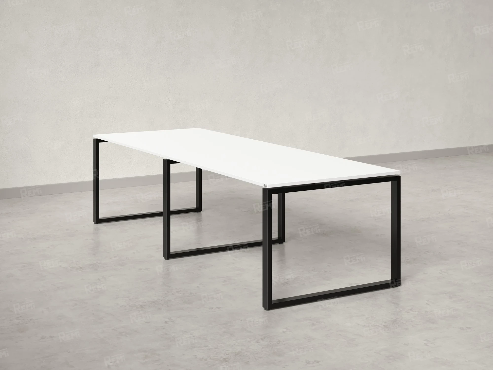 Cтол для переговоров, на О-обазном каркасе 2000x1000x750 RM081-200x100 Белый/Черный