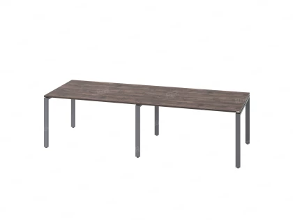Cтол для переговоров, на П-образном каркасе 2500x1400x750 RM080-250x140 Дуб Апрельский шоколад/Серый