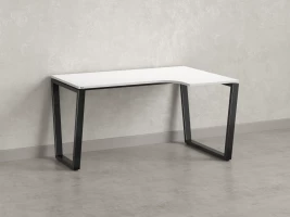 Стол угловой, U-опора, правый 1400x600/900x750, RM050-14x6-9 Белый/Черный