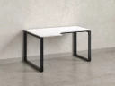 Стол угловой, О-опора, левый 1800x600/900x750, RM055-18x6-9 Белый/Черный