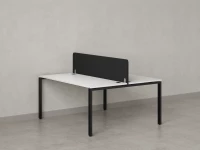 Бенч-система, 2 рабочих места, с одним тканевым экраном 1400x1600x750 RM165-1-14x16 Белый/Черный