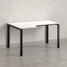Стол угловой, П-опора, левый 1600x600/900x750, RM053-16x6-9 Белый/Черный