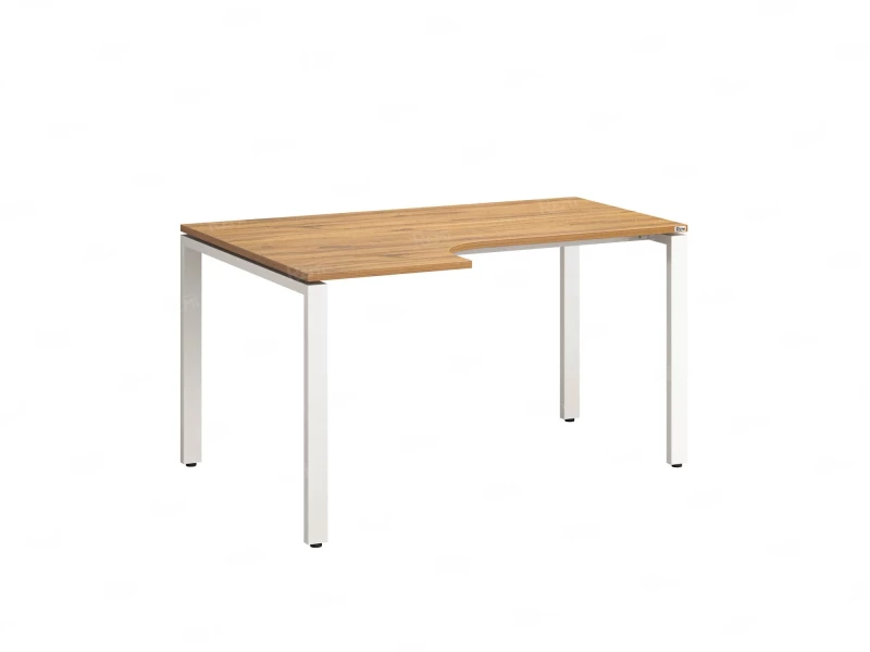 Стол угловой, П-опора, левый 1800x800/1000x750, RM053-18x8-10 Дуб Юстус/Белый